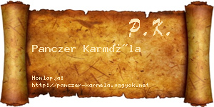 Panczer Karméla névjegykártya